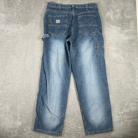 Vintage Y2K Lee Carpenter Jeans Mens 32x32 Relaxed Fit Denim Blue Work Utility - Picture 1 of 12
